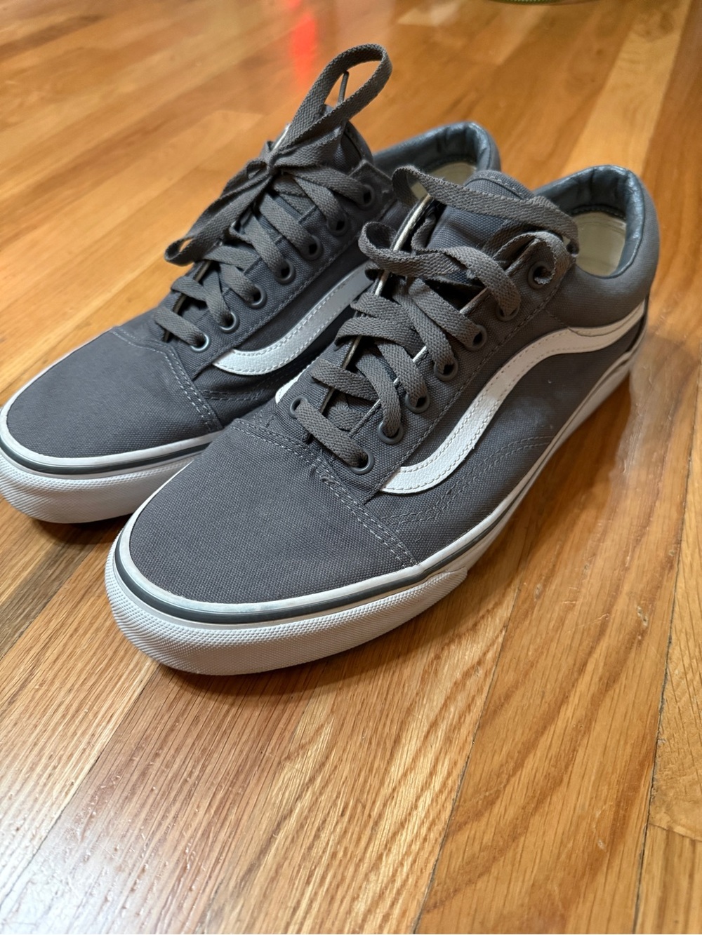 Vans Old Skool Low Top Sneakers - Gray with White Stripe